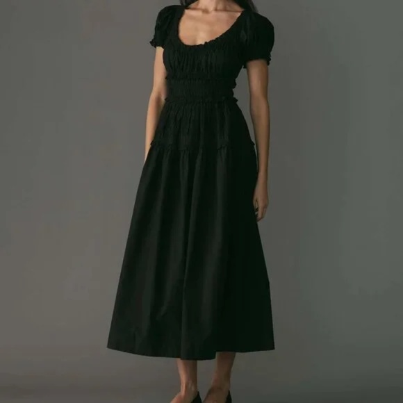 DÔEN Leanne Dress Black XS 100% Organic Cotton - Picture 4 of 15